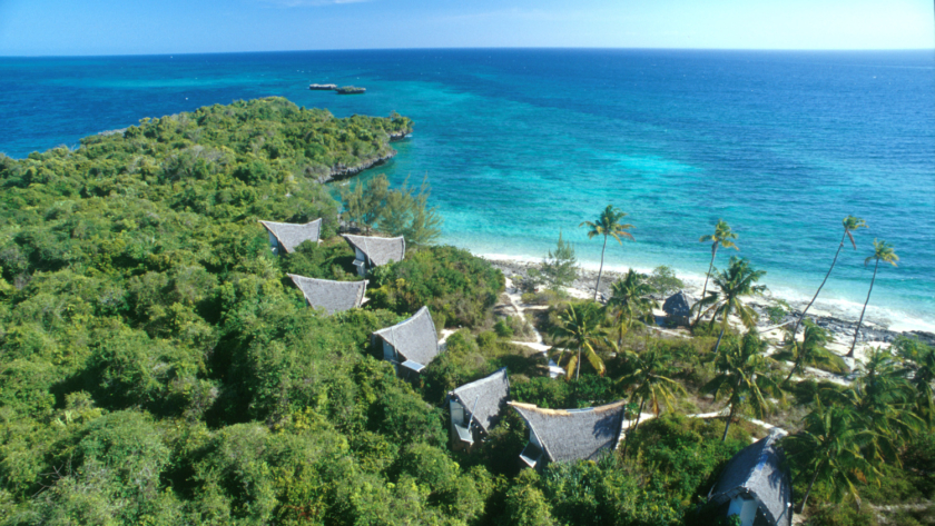 aerial view photo Chumbe Island